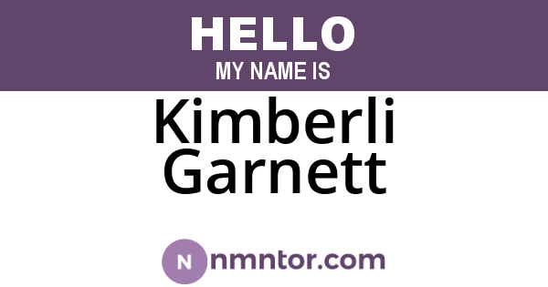 Kimberli Garnett