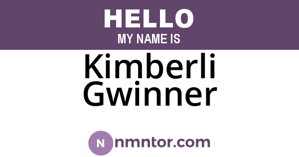 Kimberli Gwinner