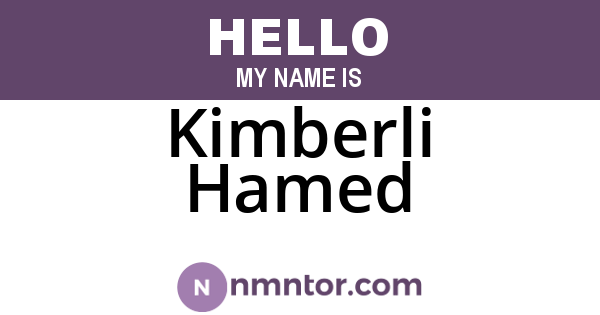 Kimberli Hamed