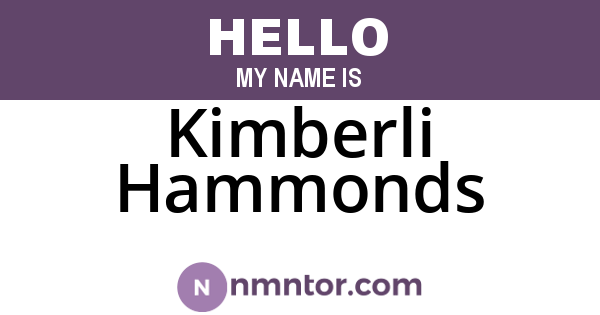 Kimberli Hammonds