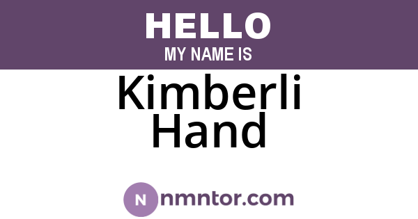 Kimberli Hand
