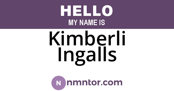 Kimberli Ingalls