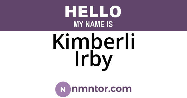 Kimberli Irby
