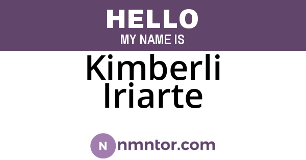 Kimberli Iriarte