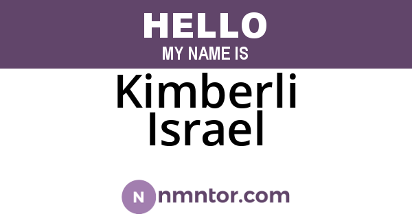 Kimberli Israel
