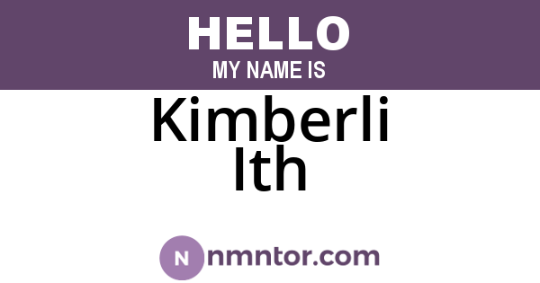 Kimberli Ith