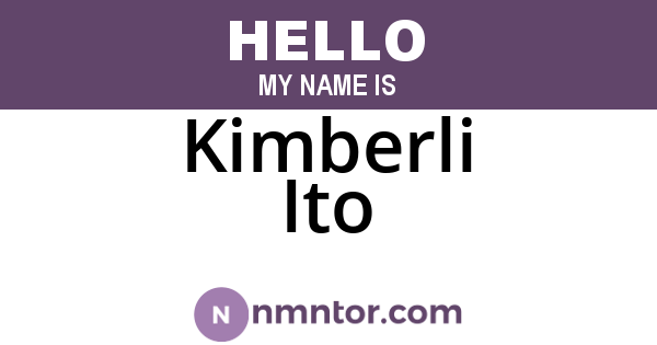 Kimberli Ito