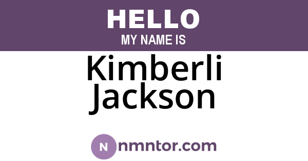 Kimberli Jackson