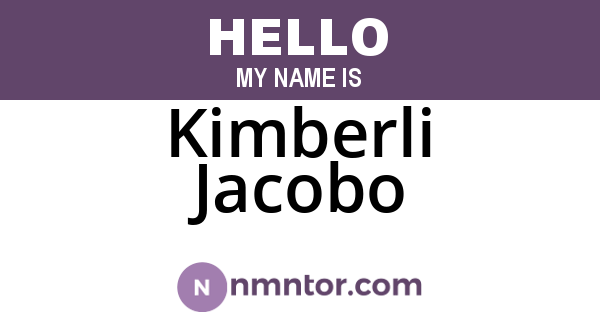 Kimberli Jacobo