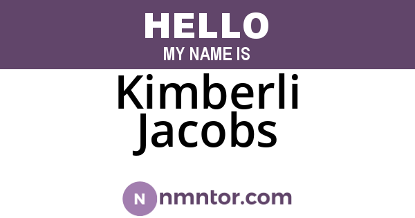Kimberli Jacobs