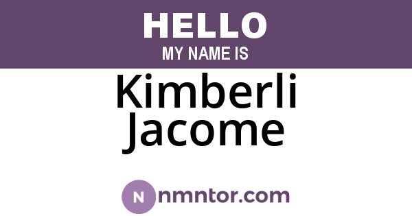 Kimberli Jacome