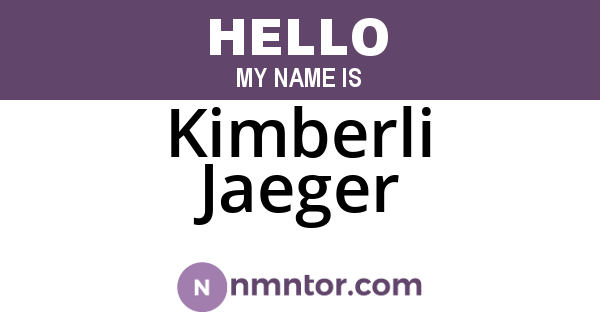 Kimberli Jaeger