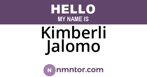Kimberli Jalomo