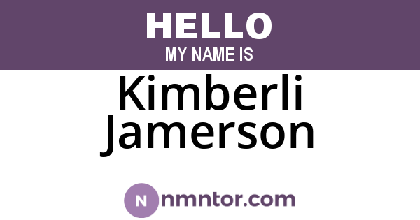 Kimberli Jamerson