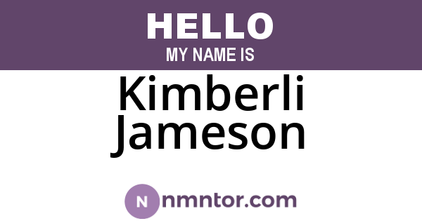 Kimberli Jameson