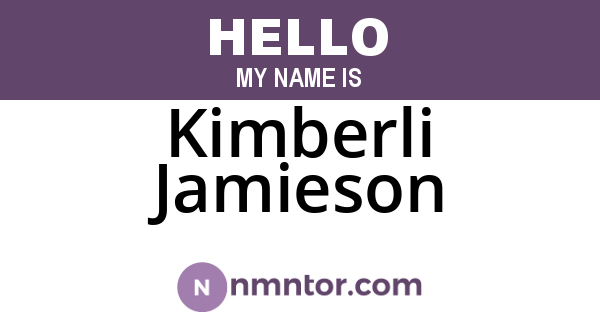 Kimberli Jamieson