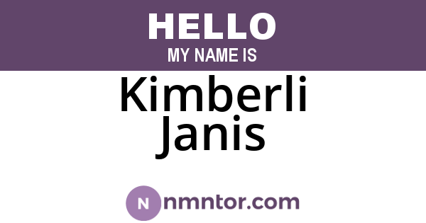 Kimberli Janis
