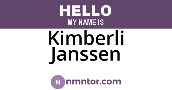 Kimberli Janssen