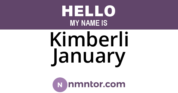 Kimberli January