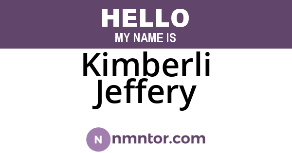 Kimberli Jeffery