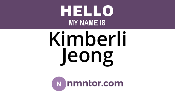 Kimberli Jeong