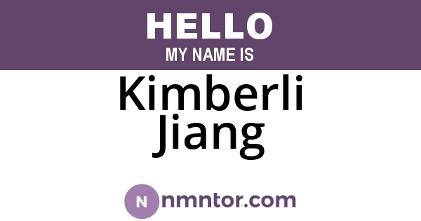 Kimberli Jiang