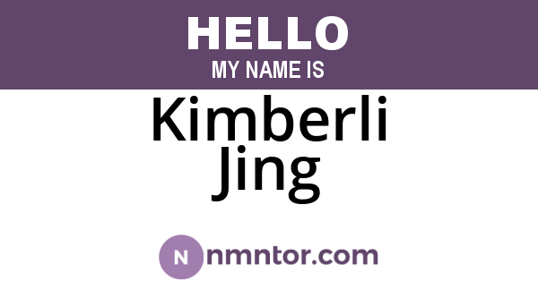 Kimberli Jing