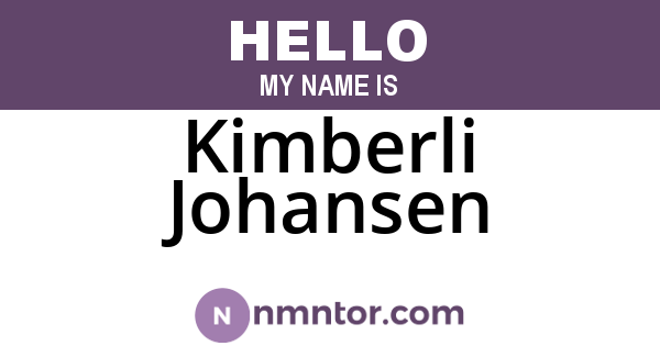 Kimberli Johansen