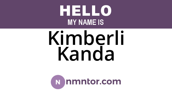 Kimberli Kanda