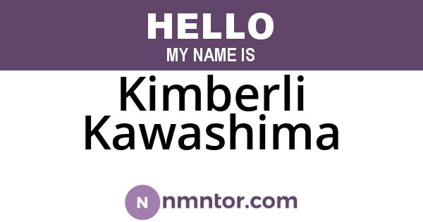 Kimberli Kawashima