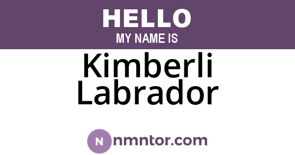 Kimberli Labrador