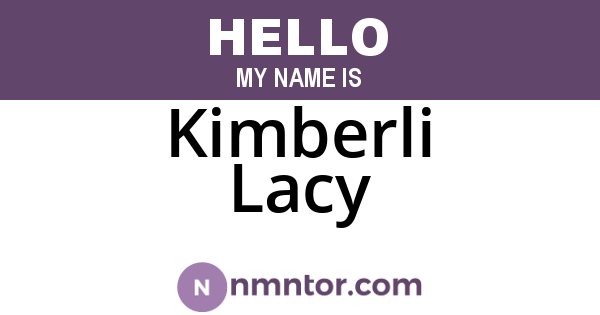 Kimberli Lacy