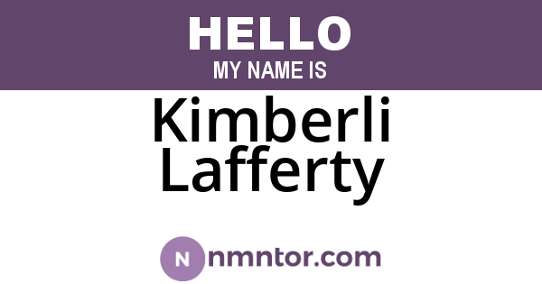 Kimberli Lafferty