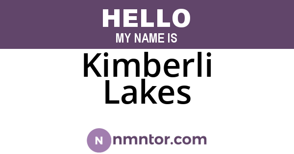 Kimberli Lakes
