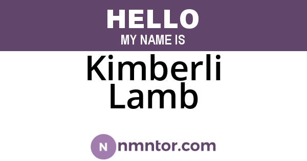 Kimberli Lamb