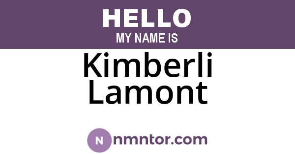 Kimberli Lamont
