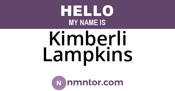 Kimberli Lampkins