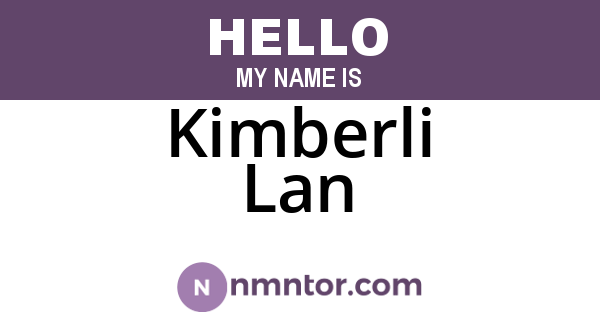 Kimberli Lan