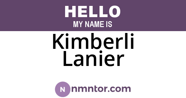 Kimberli Lanier