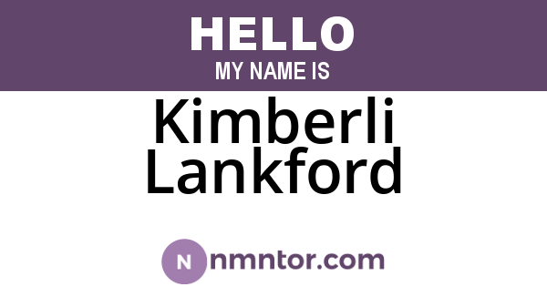Kimberli Lankford
