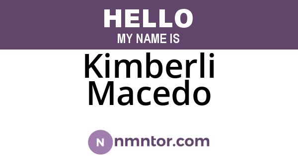 Kimberli Macedo
