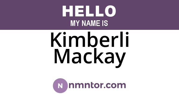 Kimberli Mackay