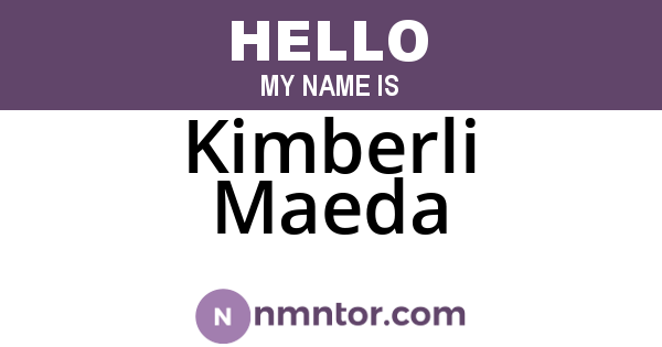 Kimberli Maeda