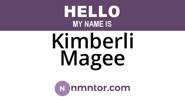 Kimberli Magee