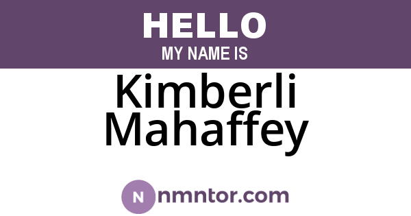 Kimberli Mahaffey