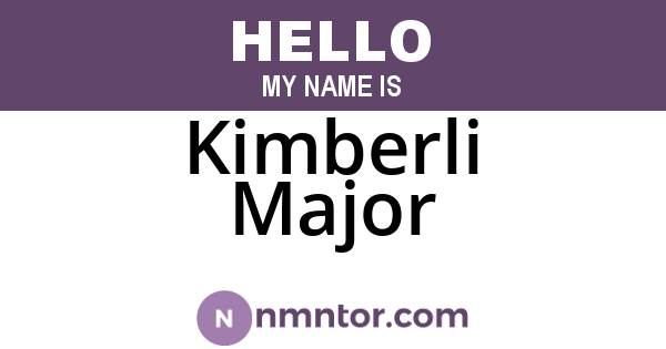Kimberli Major