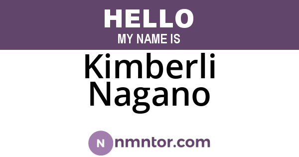 Kimberli Nagano