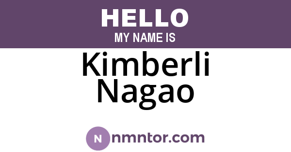 Kimberli Nagao