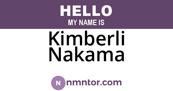 Kimberli Nakama