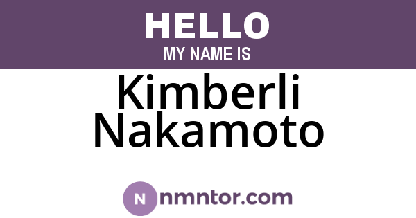Kimberli Nakamoto